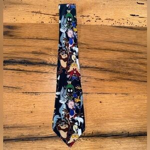 Balancine Looney Tunes 1992 100% Silk Tie Vintage
